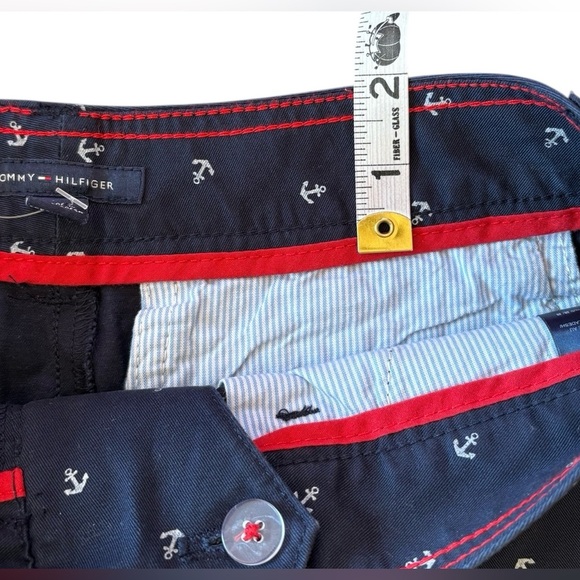Tommy Hilfiger, Anchor Print Shorts, Size 2, Navy & White - Picture 9 of 12